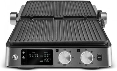 Сендвічниця 3 в 1 Karaca Compact Steel Sear & Grill Inox 2008 електрогриль, тостер та контактний гриль із швидким нагріванням, регулюванням температури та висоти, нержавіюча сталь
