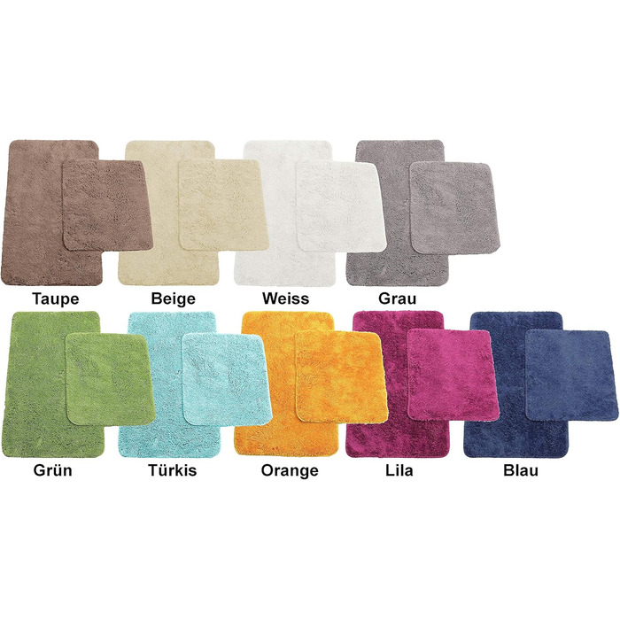 Килимки для ванної Brandsseller, комплект з 2 шт. , складається з килимка для ванної (приблизно 50/80 см) та килимка для туалету (приблизно 45/50 см) - Колір зелений. Комплект з 2 шт. приблизно 50 x 80 см / 45 x 50 см, зелений