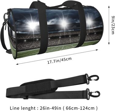 Дорожня сумка Місячні Вовки, 3D-дизайн, кругла форма, великий об'єм, легка та міцна, ідеальний подарунок для походів, відпустки, ділових поїздок та іншого, нічне освітлення стадіону, універсальний розмір