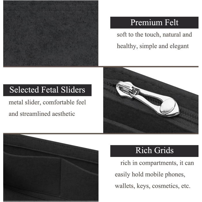 Організатор для гаманця Chispee, повстяна сумка, органайзер, підходить для GG Marmont Matelasse, сумка через плече, зберігання та