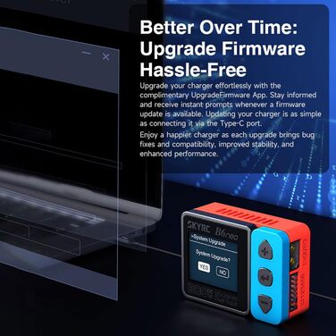 Розумний зарядний пристрій GoolRC B6neo для LiPo акумуляторів, DC 200 Вт PD 80 Вт, балансувальний зарядний пристрій та розрядник для акумуляторів LiPo/Life/LiIon/LiHV 1-6 с, NiMH/NiCd 1-15 с (синій)