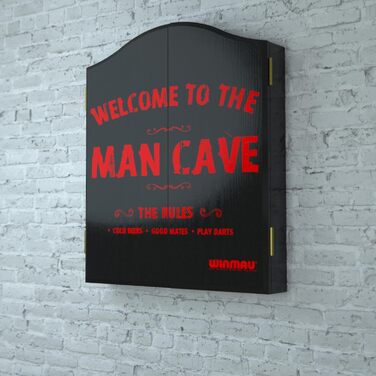 Подарунковий набір мішені для дартсу Winmau Man Cave з мішенню для дартсу, шафою для дартсу, дротиками та лінією для кидка