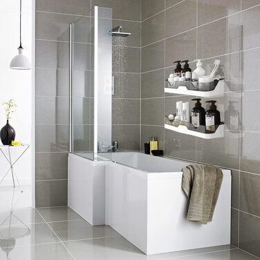 Душова полиця для ванної полиця для ванної без свердління настінні полиці для ванної пластикові кошики для душу для ванної/кухні.