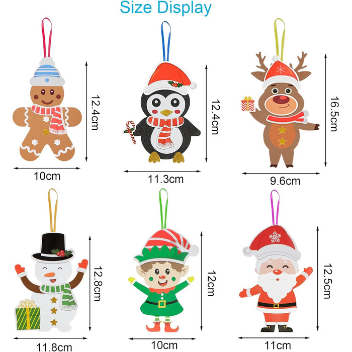 Набір для творчості LAMEK, 12 шт., різдвяні фігурки EVA