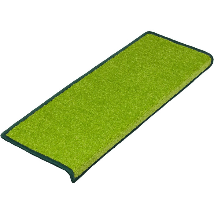 Сходинки Floordirekt Dynasty Velour Напівкруглі або квадратні Сходинки 10 кольорів Міцні та прості у догляді Сходинка для внутрішніх сходів (зелена, прямокутна 65 x 23,5 см) Зелена Прямокутна 65 x 23,5 см