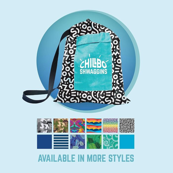 Надувний диван Chillbo Shwaggins, класний надувний шезлонг, крісло, просте встановлення, ідеально підходить як пляжне спорядження, аксесуари для кемпінгу та фестивалів, чорно-білий Swizzle