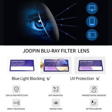 Окуляри Joopin Retro Blue Light Filter Glasses Чоловіки Окуляри Blue Light Filter Glasses Women Чоловіки без рецепта та окуляри із блакитним світлом Комп&39ютерні окуляри для захисту очей A-elegant Black