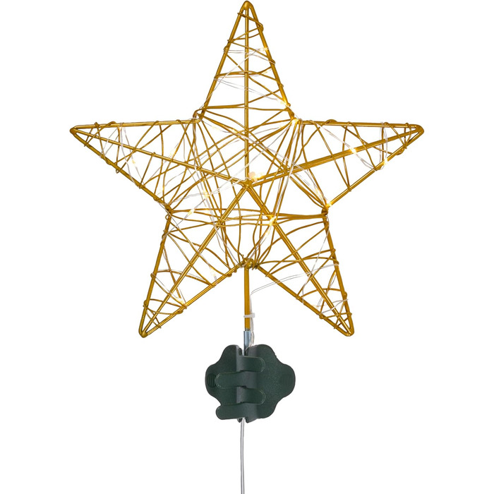 Мікросвітлодіодна різдвяна верхівка для ялинки у формі зірки 30 см Lights4fun