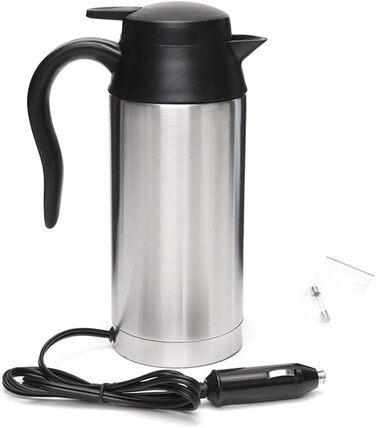 Автомобільний чайник HEZHU з нержавіючої сталі 12V подорожній чайник 650 мл автомобільний еластичний нагрівальний стакан для подор