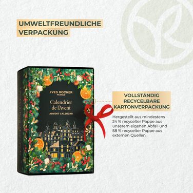 Різдвяний календар косметики та краси Yves Rocher - Подарунок із 24 сюрпризами догляд за обличчям, макіяж, догляд за тілом, догляд за волоссям та парфуми - Різдвяний календар для жінок Обмежений вибір косметики A - Тут починається магія