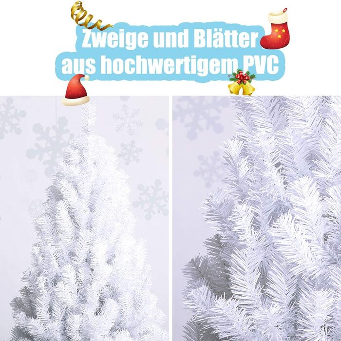 Штучна ялинка 150 см біла GOPLUS