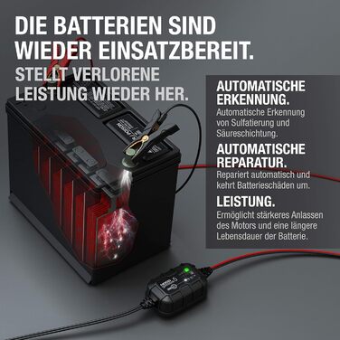 Інтелектуальний зарядний пристрій 5А, зарядний пристрій 6В/12В, крапельний зарядний пристрій і десульфатор з температурною компенс