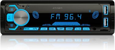 Універсальна автомагнітола 1 DIN з 2 USB-роз'ємами, MP3, RDS, ID3, RGB, AUX, SD слот для карти, функція гучного зв'язку, пульт дистанційного керування, 860G