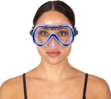 Комплект з маскою Salina та силіконовою трубкою для дорослих та підлітків, один розмір, прозорий/синій