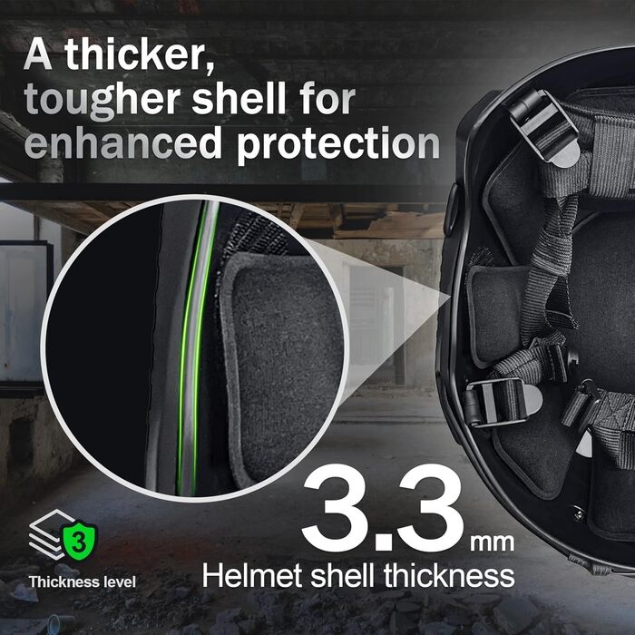 Тактичний шолом для страйкболу SWAT, армійський, швидкого монтажу в піжамному стилі, для стрільби CQB, пейнтболу з кріпленням NVG, бічними рейками, чорний, 2-га версія, плюс маска