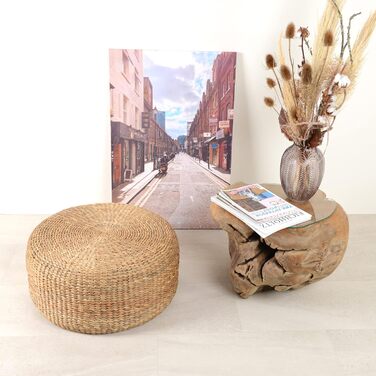 Пуф-сидіння 60 см, водяний гіацинт, натуральний стілець