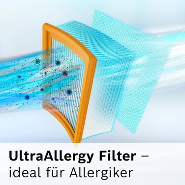 Пилосос Bosch з мішком серії 4 ProHygienic BGD41HYG, ідеально підходить для алергіків, гігієнічний фільтр, 10-річна гарантія на дв