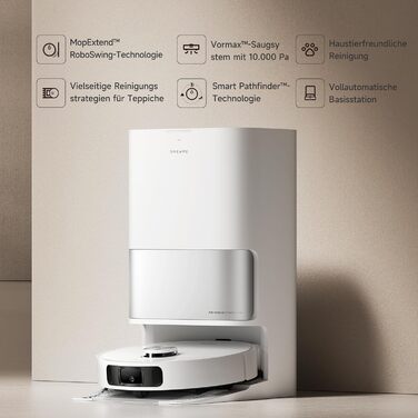 Робот-пилосос Dream L10s Ultra Gen 2 з функцією миття підлоги, технологією MopExtend RoboSwing, потужністю всмоктування 10 000 Па