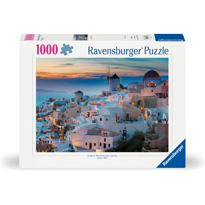 Пазл Ravensburger 12000663 - Вечір на Санторіні, Греція - пазл на 1000 елементів для дорослих і дітей від 14 років, пазл Греція