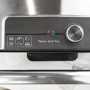 Контактний гриль Princess 112425 багатофункціональний, поверхня 30 x 27 см, 2000 Вт, термостат, нержавіюча сталь, сріблястий