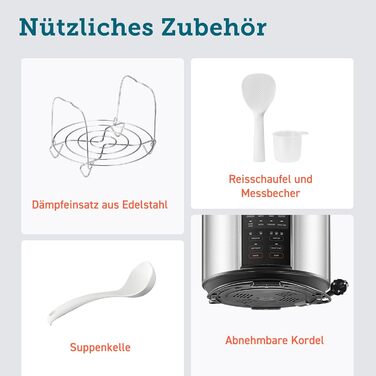 Скороварка COSORI, 9 в 1, мультиварка з 14 функціями, об'ємом 5,7 л, рисоварка, пароварка, йогуртниця, повільна плита і су-від, ск