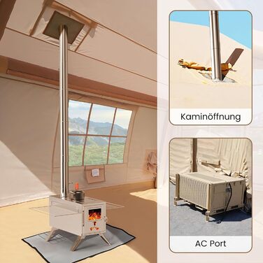 Надувний намет для кемпінгу, намет для активного відпочинку, надувний намет для глемпінгу з водонепроникної тканини Оксфорд, повітряні намети для глемпінгу, різні варіанти, 6 осіб тент