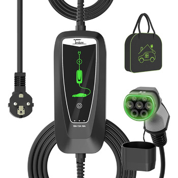Портативний зарядний пристрій Teskee Type 2 з індикатором Кейс для перенесення для всіх електромобілів та гібридних автомобілів 3,