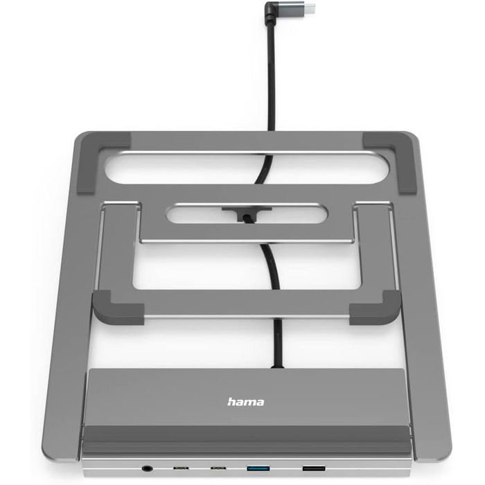 Хаб-Докстанція з Підставкою для Ноутбука, 12 портів (4 шт. USB-A, 2 шт. HDMI, 3 шт. USB-C, DisplayPort, LAN/Ethernet, 3.5 мм аудіо, 12-в-1 USB-C Хаб для Офісу чи Дому)