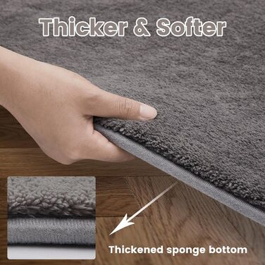 Килимок-доріжка, пухнастий короткий ворс, килим для вітальні, однотонний, для передпокою, сучасний, м&39які килими для приліжкової кімнати, килимок/декор/спальня/дитяча кімната, 80x150 см, темно-сірий, прямокутний, 80 x 150 см (прямокутний)