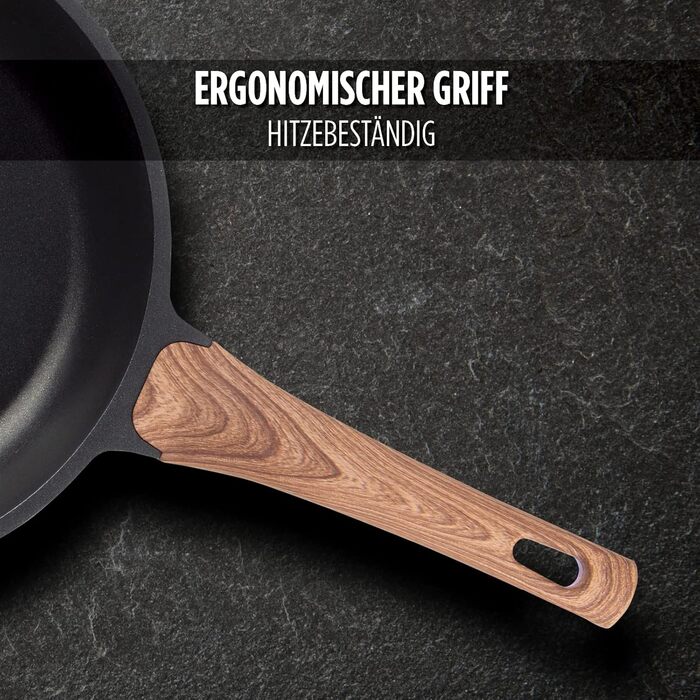 Професійна сковорода ROSMARINO 28 см - Сковорода з покриттям з відмінним розподілом тепла та теплопродуктивністю для індукційних т