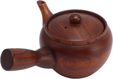 Дерев'яний чайник Holz-Teekanne, традиційний дерев'яний чайник з вишуканим свистком, виготовлений вручну в стилі Кунг-Фу для дому, офісу та ресторану