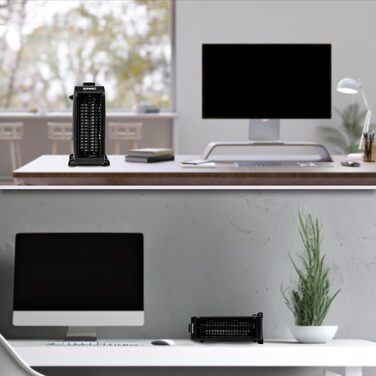 Тепловентилятор Duronic, електричний обігрівач потужністю 2000 Вт для підключення до розетки, невеликий міні-обігрівач для ніг, електричний радіатор з 2 швидкостями, функція охолодження (HV21)