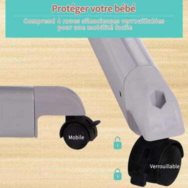 Дитяче ліжечко Supfine Cododo, ліжко 3-в-1 з матрацом та москітною сіткою, регульована висота, мобільна колиска для новонароджених/немовлят, Calidoo з кошиком для зберігання (92 x 58 x 70-87 см, сірий колір), YE360461 сірий 92x58x70-87 см