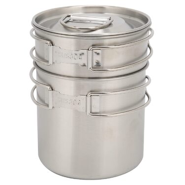 Складана кемпінгова чашка/кухоль/кемпінговий горщик, 2 шт. зовнішня пляшка/чашка з нержавіючої сталі/легкий кемпінговий горщик/рюкзачний посуд