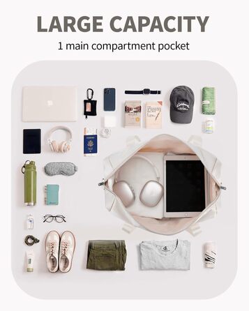 Ручна поклажа Narwey Ryanair 40x30x20 Дорожня сумка Сумка для ручної поклажі Спортивна сумка Водонепроникна сумка для вихідних у спортзал для жінок і чоловіків (бежева) A-beige Ryanair 40x30x20