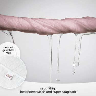 Муслінові пелюшки MAKIAN 9 упаковок, 40x40 см, перевірено Oeko-TEX Standard 100, 9 пелюшок для відрижки преміум якості - 4-шарові