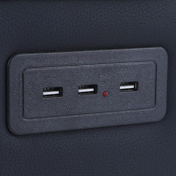 Центральна консоль Comfort з відсіком для зберігання та чорною USB шкірою для VW Bus T5 T6 від 03