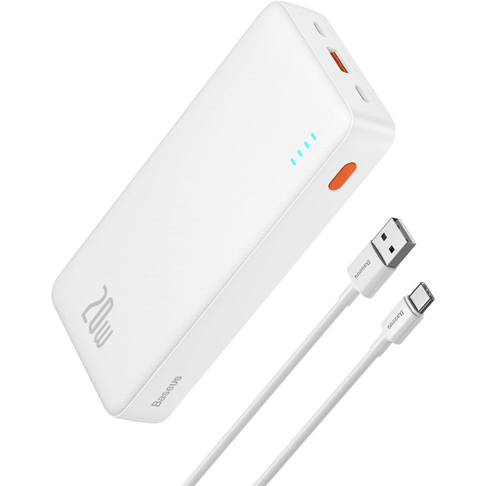 Зовнішні акумулятори для мобільних телефонів PD QC Charger with USB C in&out, Powerbank USB C Small для iPhone 15 14 13 12 11 Sams