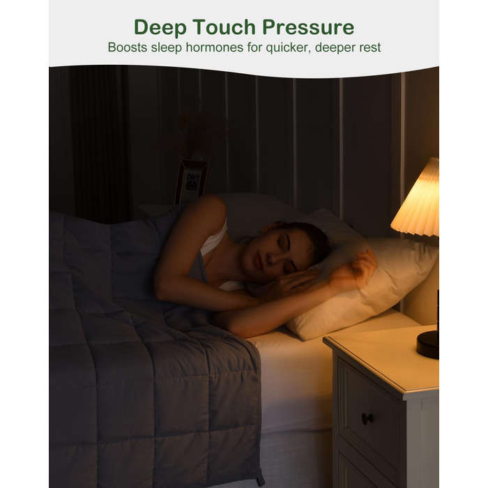 Обтяжена ковдра Sivio для дорослих 6 кг, дихаюча обтяжена ковдра, м&39який матеріал зі скляними намистинами для всіх сезонів, диван-ліжко, 135 x 200 см, сірий 135 x 200 см-6 кг сірий