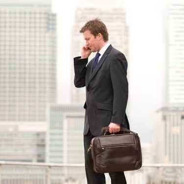 Італійська розкішна шкіряна сумка для ноутбука Volterra в чорному кольорі