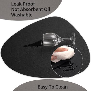 Підстилки шкіряні та підставки, Підстилки миються круглі двосторонні нековзні Підстилка шкіряна зі штучної шкіри Підстилка шкіряна