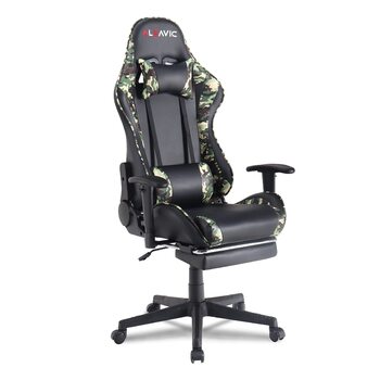Ігрове крісло ALEAVIC з підставкою для ніг, гоночне крісло, ергономічне офісне крісло, ігрове крісло для ПК, висока спинка. (камуфляжний колір)