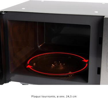 Мікрохвильова піч Clatronic з грилем 1000 Вт Компактна мікрохвильова піч під стільницею Варильна камера 20 л Мікрохвильова піч мала з 8 програмами Мікрохвильова піч з поворотним столом MWG 778 U