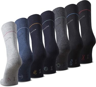 Шкарпетки TOM TAILOR - 7 пар бавовняних шкарпеток для щоденного носіння та відпочинку - прості чоловічі шкарпетки з інструкцією для сортування - розміри 39-42 та 43-46, сірі 43-46