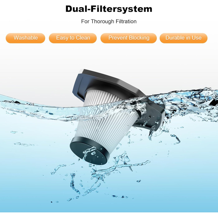 Ручний пилосос, акумуляторний ручний пилосос, акумуляторна батарея для ручного пилососа, 12000PA USB Перезаряджається портативний