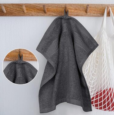 Рушники Utopia - упаковка з 12 мильних серветок з петельками для підвішування 30x30 см, виготовлені з 100 бавовняної м'якої та пог