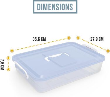 Коробка для тіста для піци Chef Pomodoro Коробка для піци Коробка для тіста для піци з кришкою Коробка для піци Контейнер для тіста для піци Аксесуари для піци Коробка для розстойки Деко для тіста (Синій, 35,6 x 27,9 см) Синій 35,6 x 27,9 см