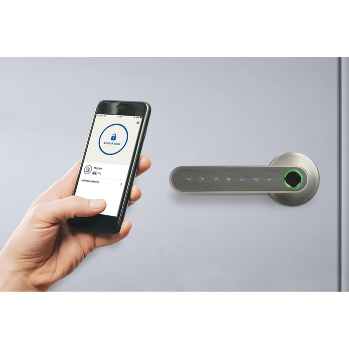 Електронний замок Orno OR-ZS-853 із сенсорною клавіатурою та функцією Smart сканер відбитків пальців, Bluetooth 4.