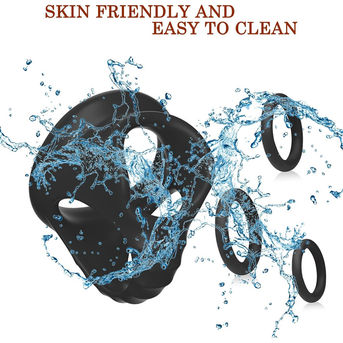 Набір для чоловіків AMZII, 4 в 1, силіконові ерекційні кільця та кільця для яєчок