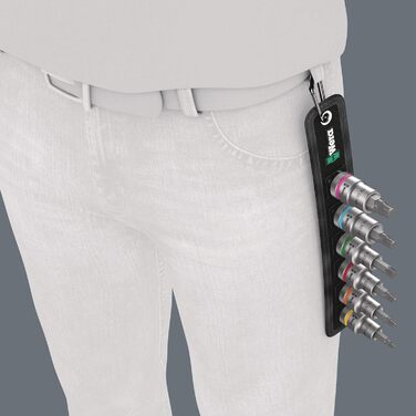 Набір біт Wera 05003997001 C 3, TORX HF Zyklop Bitnuss-Satz, Torx, з фіксатором, привід 1/2, 6 предметів